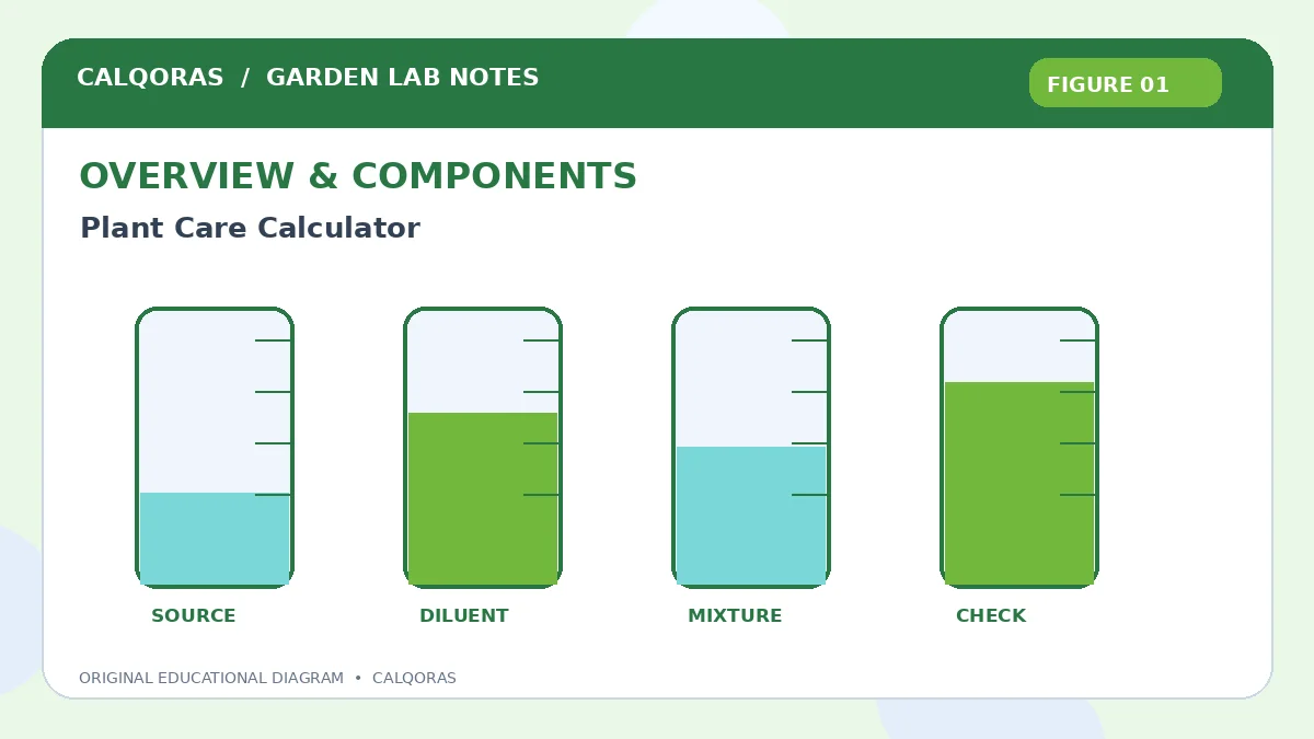 Plant Care Calculator — original Calqoras scientific illustration 1
