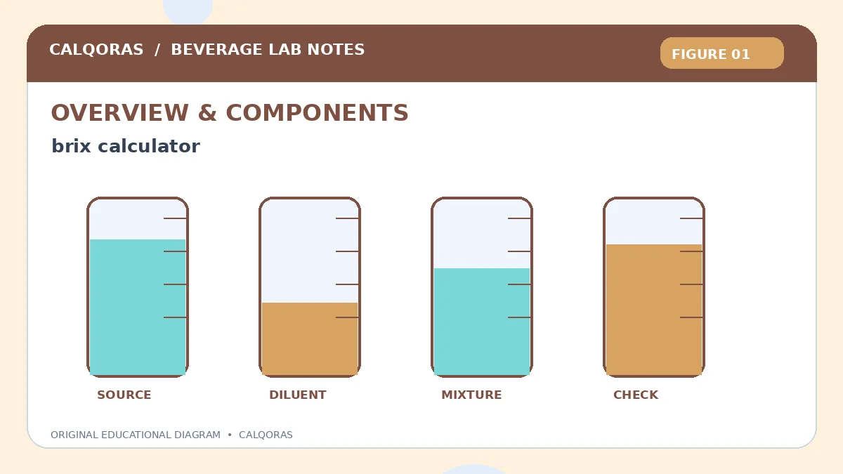 Brix Calculator — original Calqoras scientific illustration 1