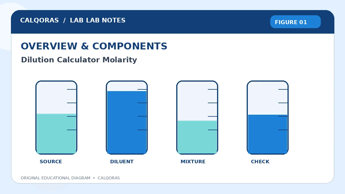 Dilution Calculator Molarity — original Calqoras scientific illustration 1
