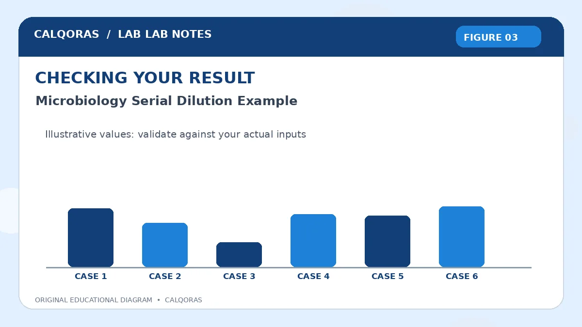 Microbiology Serial Dilution Example — original Calqoras scientific illustration 3