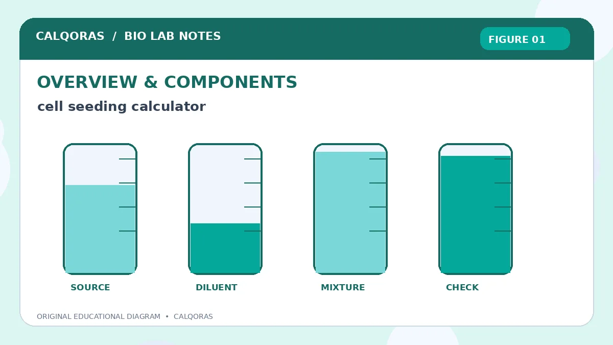 Cell Seeding Calculator — original Calqoras scientific illustration 1