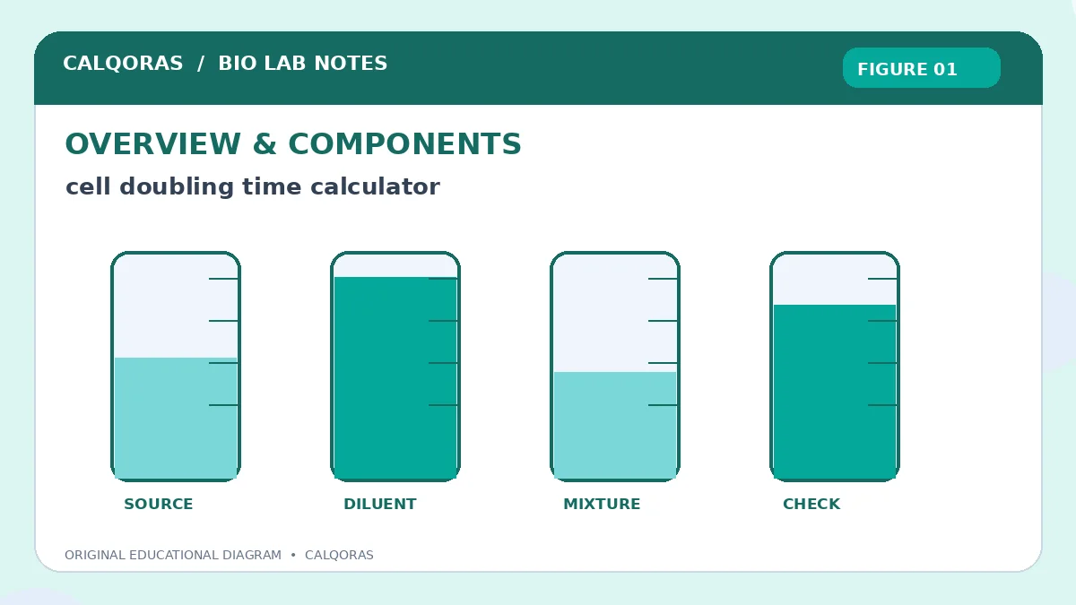 Cell Doubling Time Calculator — original Calqoras scientific illustration 1