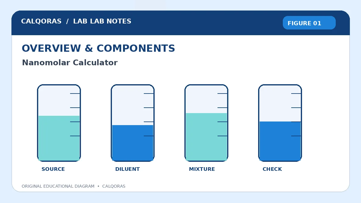 Nanomolar Calculator — original Calqoras scientific illustration 1