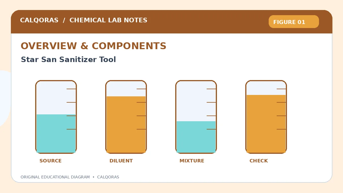 Star San Sanitizer Tool — original Calqoras scientific illustration 1