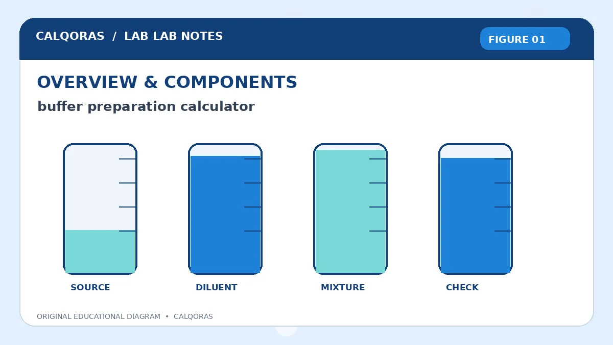 Buffer Preparation Calculator — original Calqoras scientific illustration 1