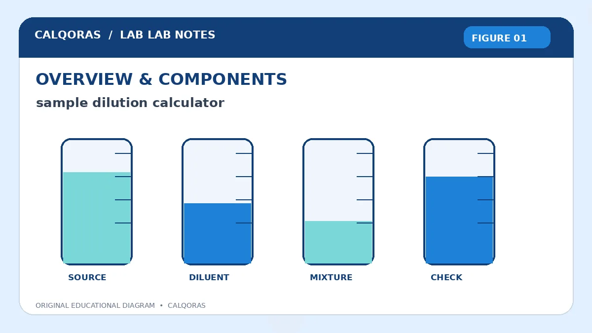 Sample Dilution Calculator — original Calqoras scientific illustration 1