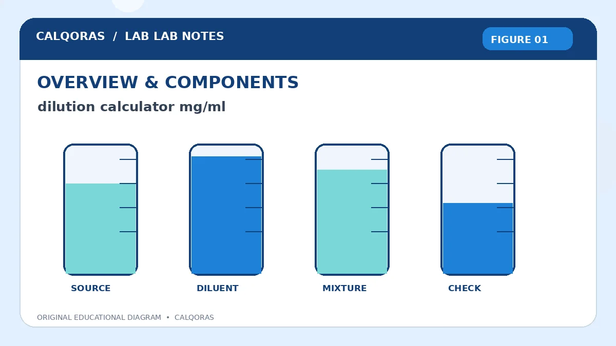 Dilution Calculator Mg Ml — original Calqoras scientific illustration 1
