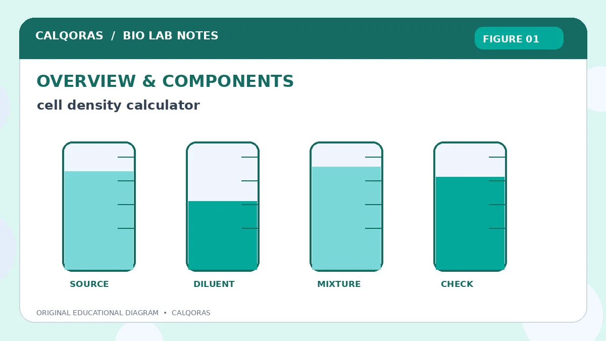 Cell Density Calculator — original Calqoras scientific illustration 1