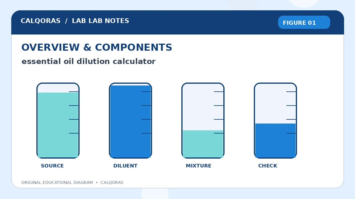 Essential Oil Dilution Calculator — original Calqoras scientific illustration 1