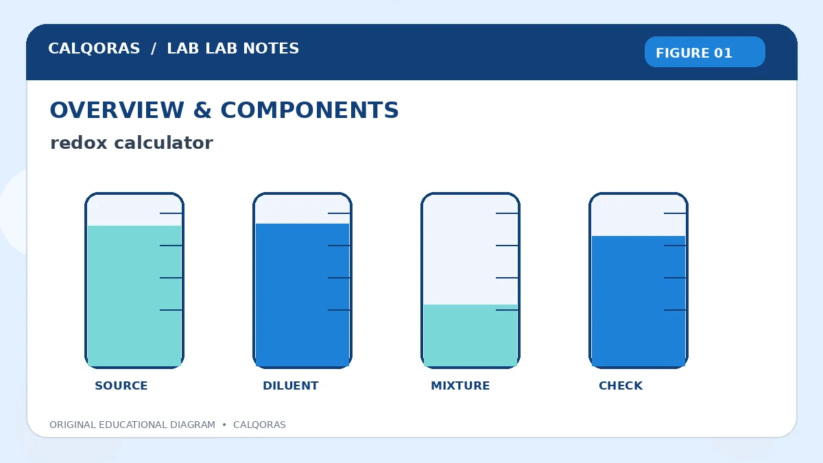 Redox Calculator — original Calqoras scientific illustration 1
