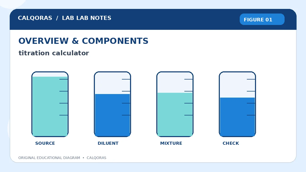 Titration Calculator — original Calqoras scientific illustration 1